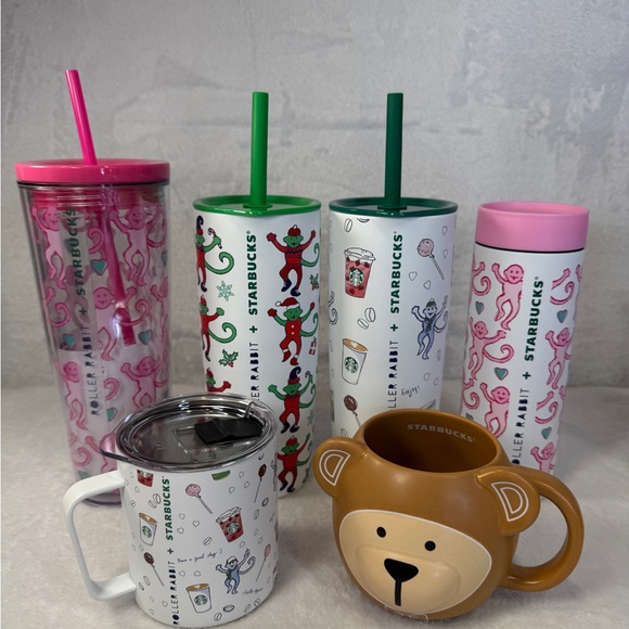 Starbucks | Dining | 6 Starbucks X Roller Rabbit Monkey Collaboration ...